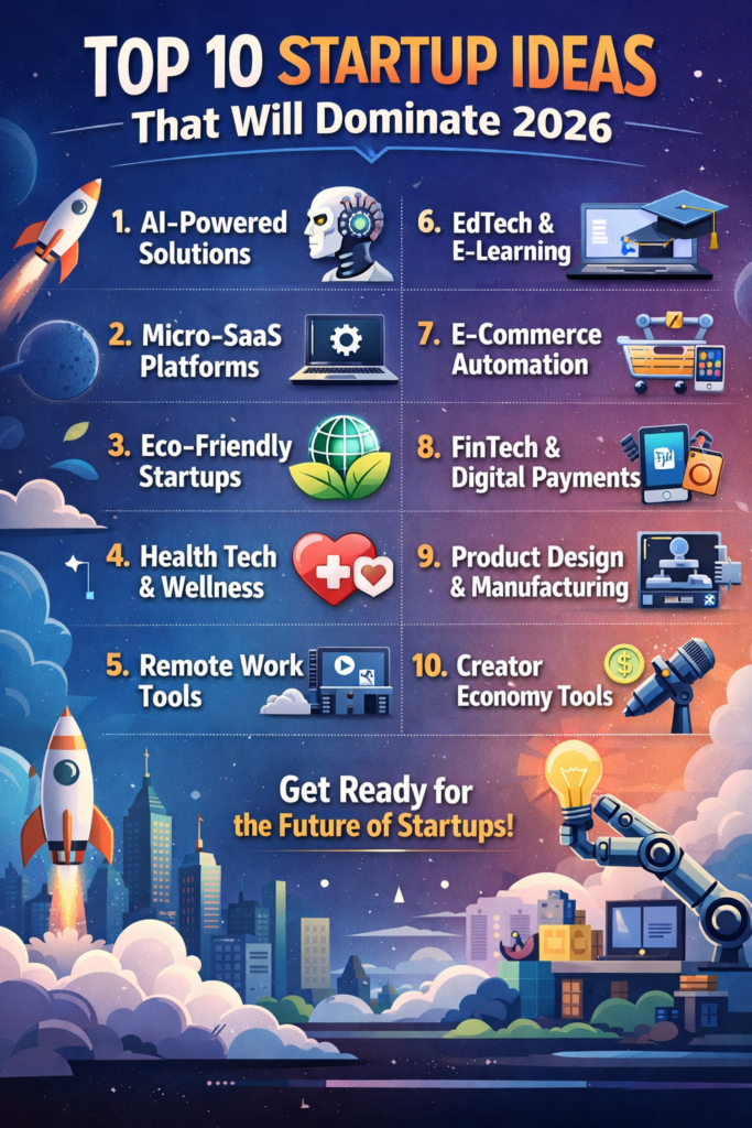 Top 10 Startup Ideas for 2026