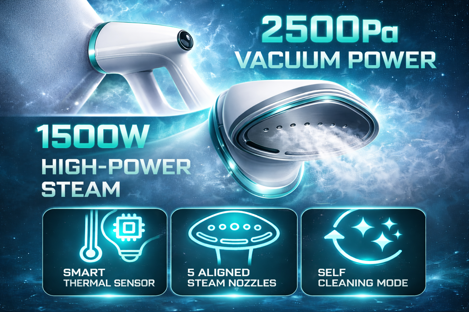 IRONIQ: Next-Gen Vacuum Steamer, All-in-One Garment Care
