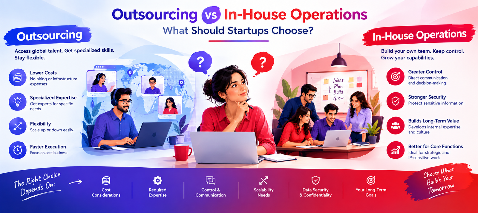 Outsourcing vs In-House Operations: What Should Startups Choose?